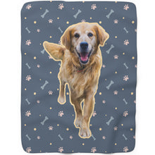Load image into Gallery viewer, Paws and Bones - Custom Sherpa Fleece Blanket