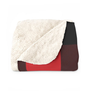 Red Plaid - Custom Sherpa Fleece Blanket