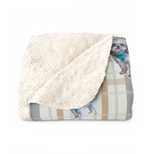 Load image into Gallery viewer, Light Plaid - Custom Sherpa Fleece Blanket