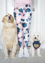 Load image into Gallery viewer, &quot;Pink &amp; Blue Flowers&quot; Custom Pet Yoga Leggings