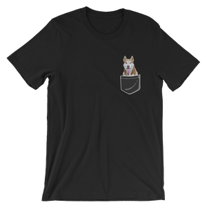 Custom Pet Pocket T-Shirt Black