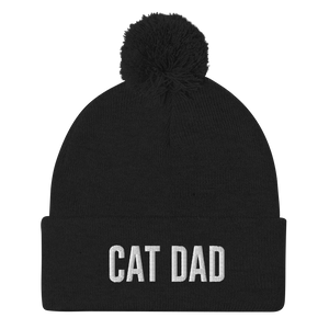 Cat Dad Pom-Pom Beanie