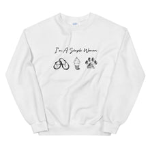 Load image into Gallery viewer, I&#39;m A Simple Woman - Flip Flops, Ice Cream, Paw Sweatshirt