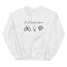 Load image into Gallery viewer, I&#39;m A Simple Woman - Flip Flops, Ice Cream, Paw Sweatshirt