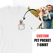 Load image into Gallery viewer, Custom Pet Pocket T-Shirt