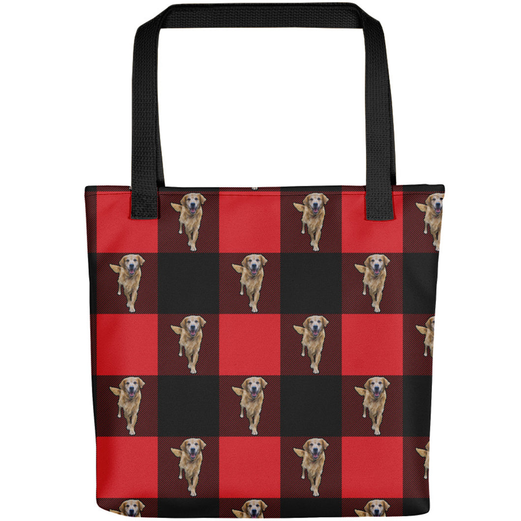 Red Plaid - Custom Pet Tote