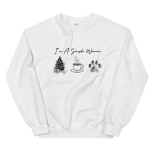 Load image into Gallery viewer, I&#39;m A Simple Woman - Christmas, Coffee, Paw Sweatshirt