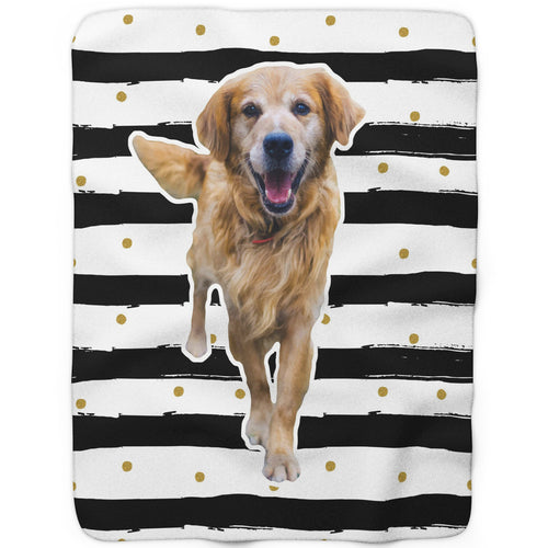 Stripes - Custom Sherpa Fleece Blanket