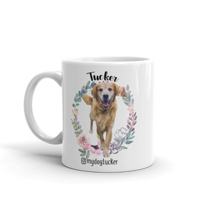 "Flower Wreath" Custom Pet Mug