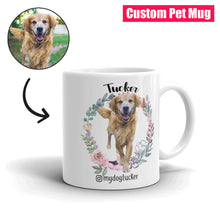 Load image into Gallery viewer, &quot;Flower Wreath&quot; Custom Pet Mug